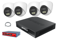 Комплект Видеонаблюдения IP Внутренний на 4 камеры HI-KOMT5MP4В